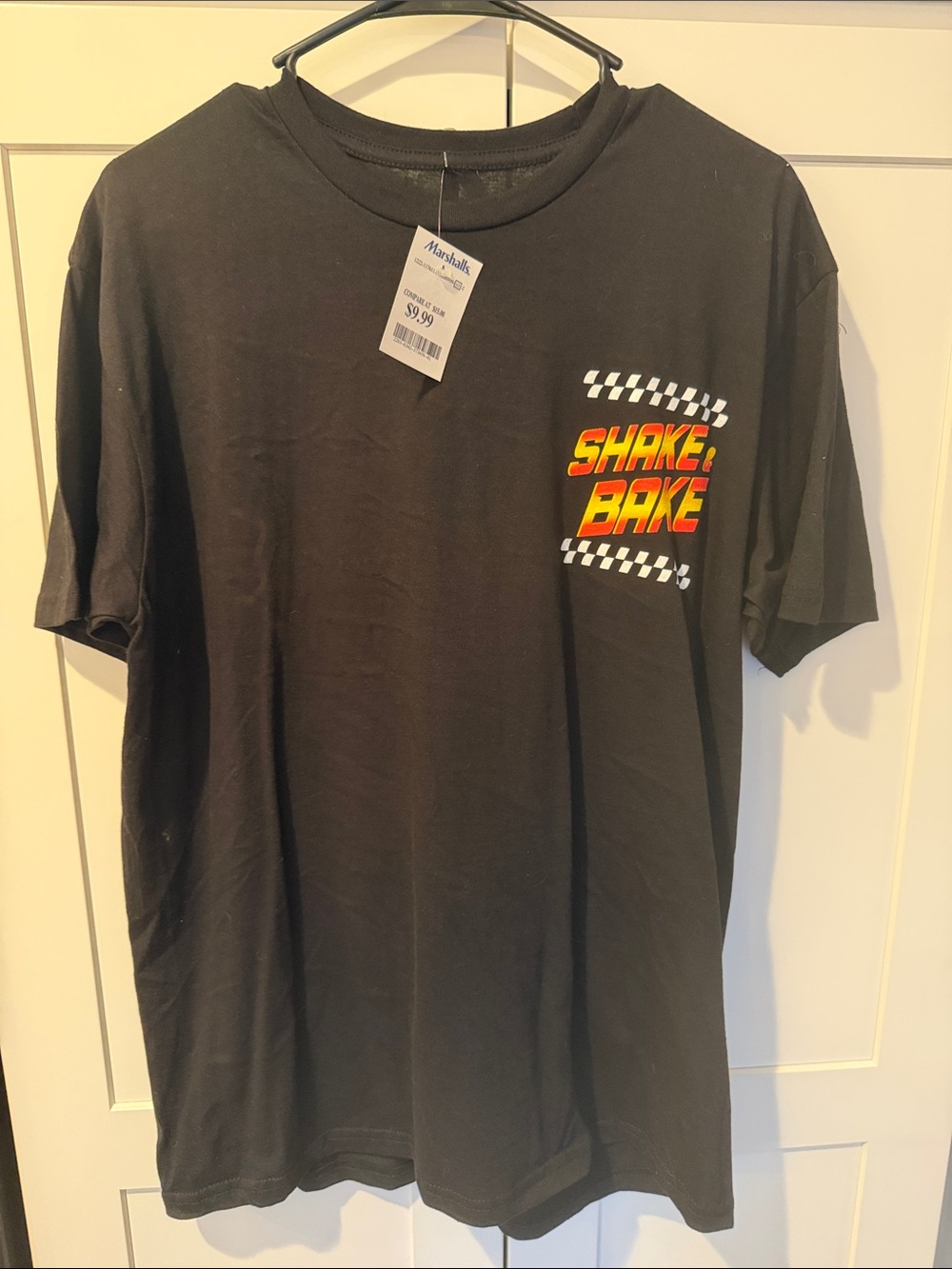 SHAKE & BAKE Black Graphic TShirt brand new Ricky Bobby talladega nights